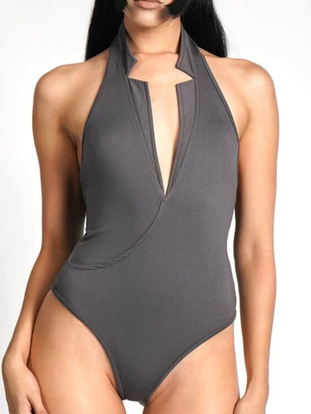 Brand New Soteria Bodysuit By Noctex in Steel Grey